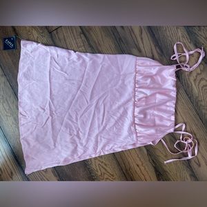 ZAFUL pink silk slip dress